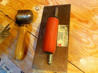trowel and small roller